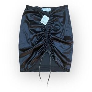 Urban Renewal NWT Parties Remnants Selma Asymmetric Ruched Mini Skirt Size S